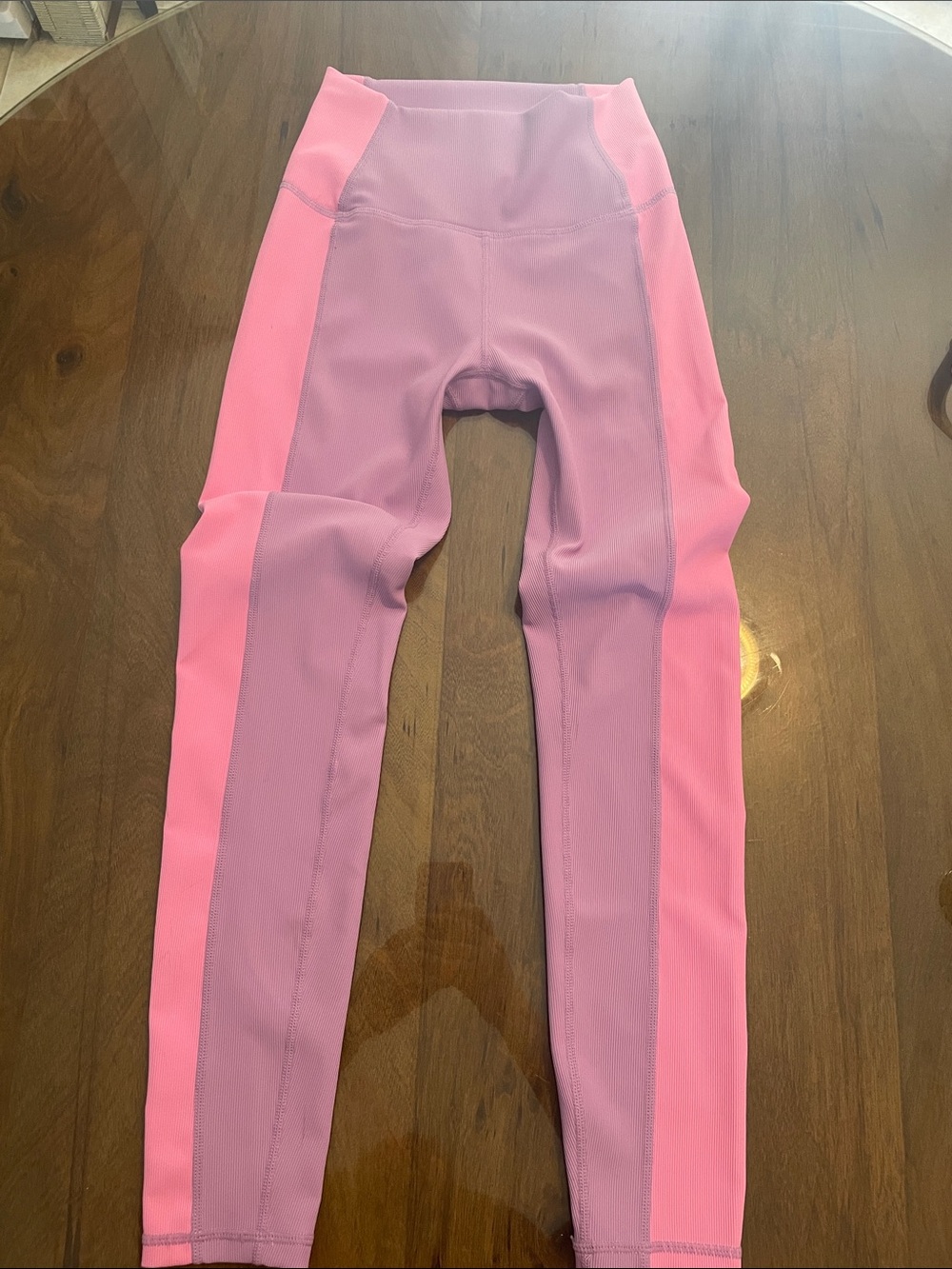 WILO Pink and Mauve Colorblock Ladies XS Leggings